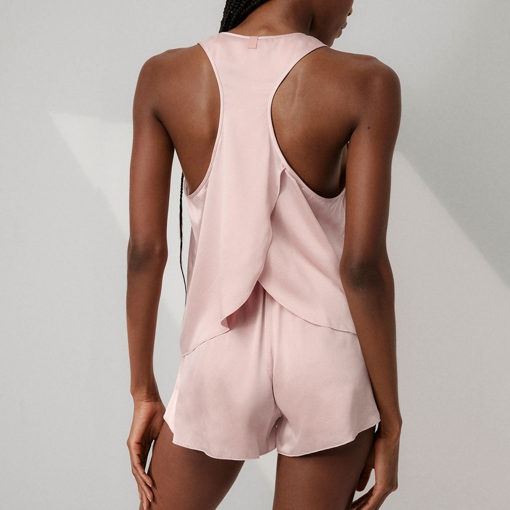 Lunya Washable Silk Tulip Back Sleep Top